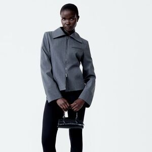 Mango Charcoal Blazer Jacket